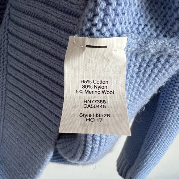 J.Crew Blue Cotton Wool Blend Sweater Size XS Excellent Condition - Picture 6 of 6